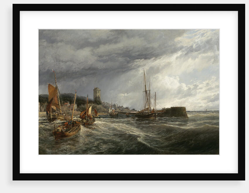 Fishing Boats Running Into Port: Dysart Harbour by Samuel Bough